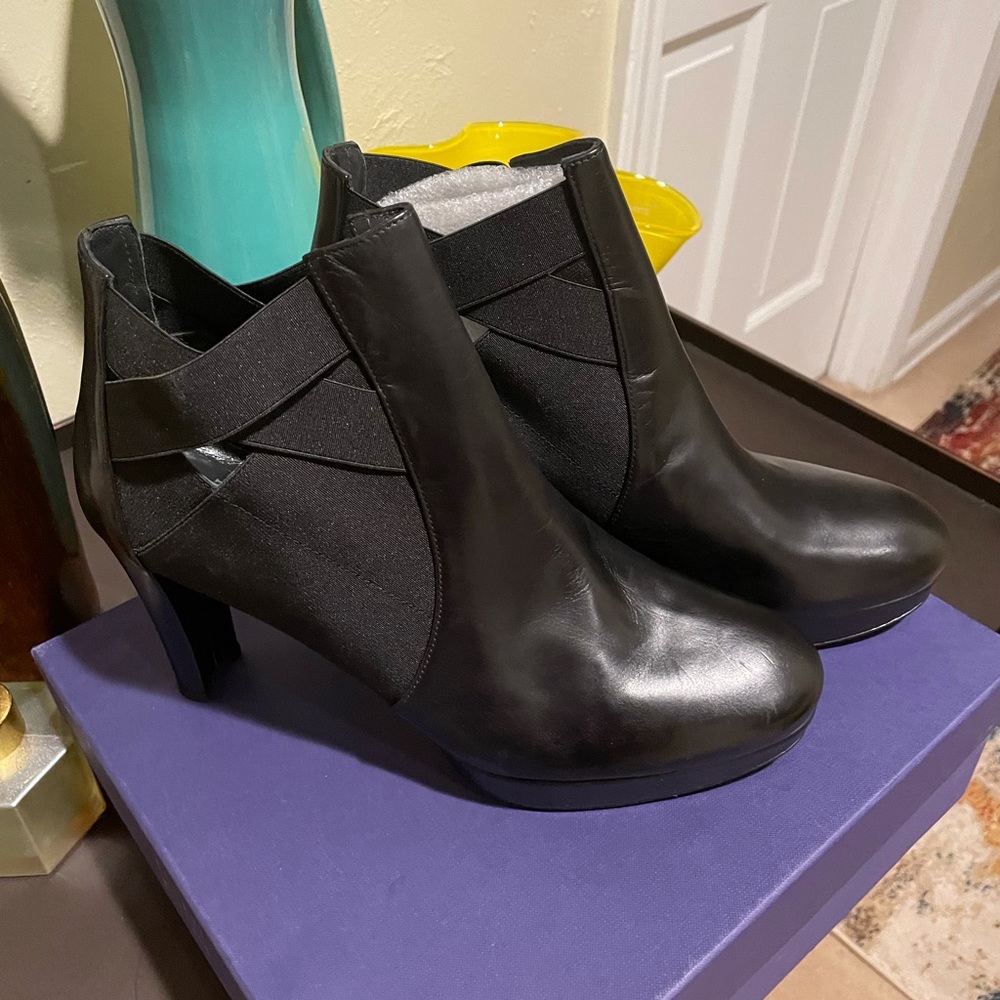 Stuart Weitzman Yola Black Calf Booties